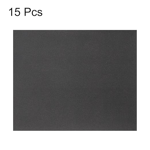 HARFINGTON 15pcs Sandpaper 600 Grit 9 x 11 Inch A-Weight Backing Silicon Carbide Abrasive Wet Dry Sanding Sheets for Wood Finishing, Metal Sanding, Automotive Polishing