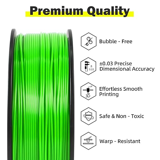 Geeetech TPU Filament 1.75mm ??95A Flexible 3D Printer Filament with High Elasticity, 1KG (2.2lbs) Spool, Dimensional Accuracy 짹0.03mm, Fits Most FDM Printers, Green