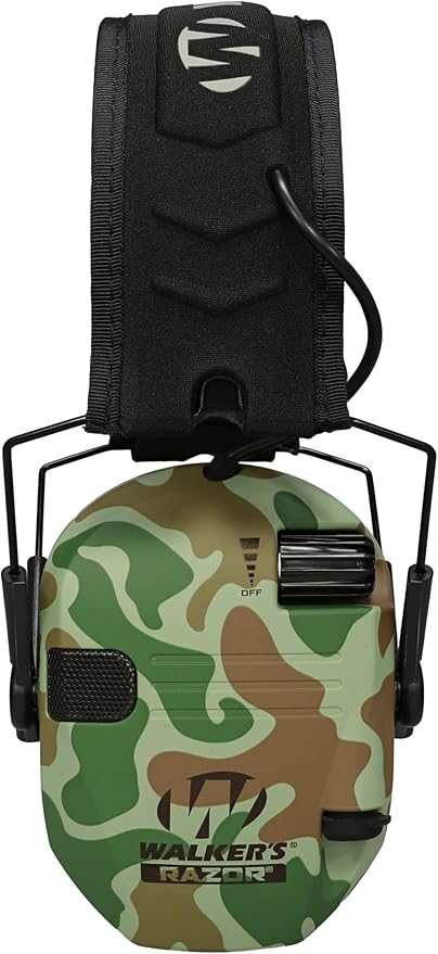 Walker's Razor Slim Ultra Low Profile Compact Design Adjustable Range Shooting Hunting Hearing Protection Electronic Earmuffs