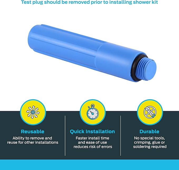 Shark Bite 2 Inch MNPT Bathroom Shower Test Plug, 25828Z, 1 Count (Pack of 2)