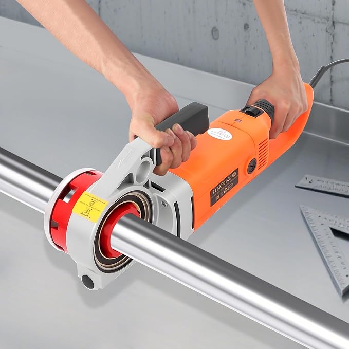 Electric Pipe Threader Kit 1/2 to 2 Inch Portable Electric Pipe Threading Tool, 2300W Handheld Ratchet Pipe Threader Machine with 6 Dies for Galvanized Pipes, Iron, Steel & Plastic Pipes