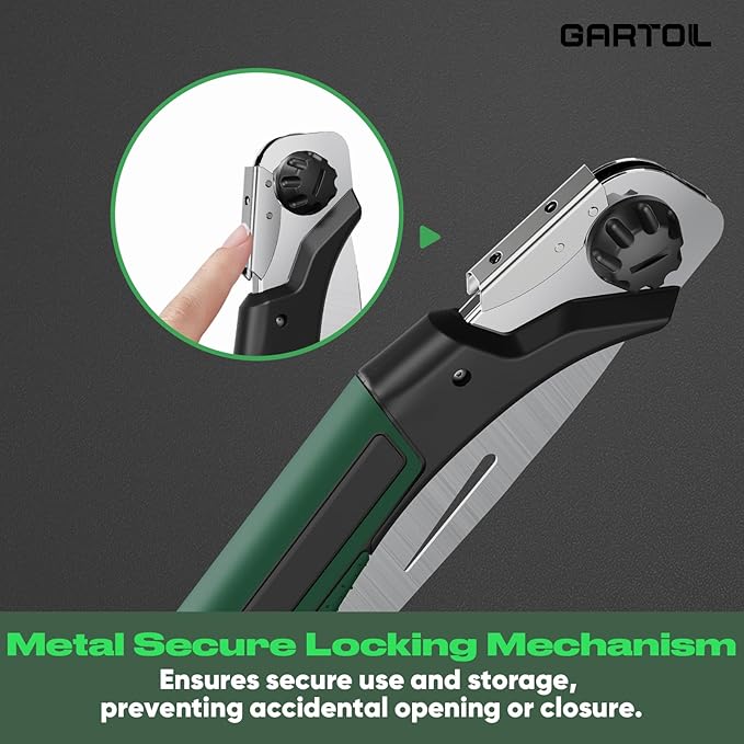 GARTOL 8-Inch Folding Saw with Sharp SK5 Blade, Ergonomic Grip, Portable Hand Pruning Saw for Wood Cutting, Pruning, Camping, and DIY Tasks, Cuts Branches Up to 6 Inches