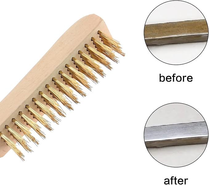 Wire Brush,2 Pcs 10 Inch Stainless Steel Wire Scratch Brush for Cleaning Removing Slag and Rust Removal (2 Pcs Stainless Steel Brush)