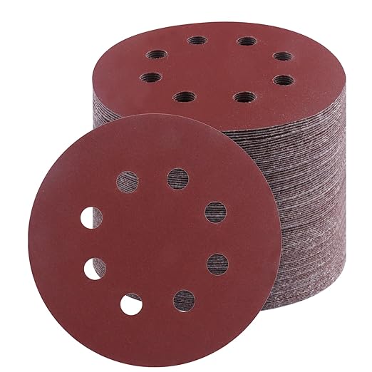 100 PCS 5 Inch Sanding Discs 600Grit, Round Hook and Loop Sandpaper for Random Orbital Sander