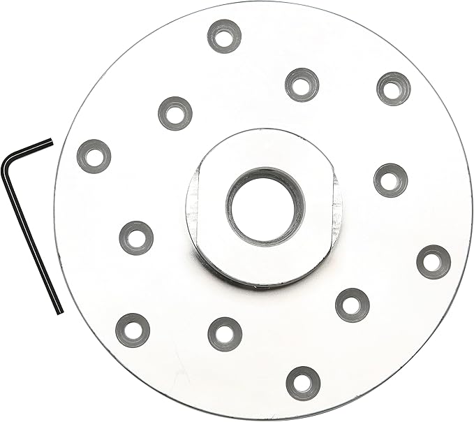 6" Wood Lathe Steel Faceplate, 1?쓝8TPI Spindle Thread Woodworking Machine Chuck Face Plate