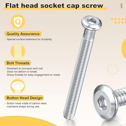 METALLIXITY Furniture Crib Screws Replacement Set with Wrench(M6-1x120mm) 16Pcs, Galvanization Connector Bolt M6 Screw Barrel Nuts Binding Screws, for Chair Cabinet Bed, Blue White