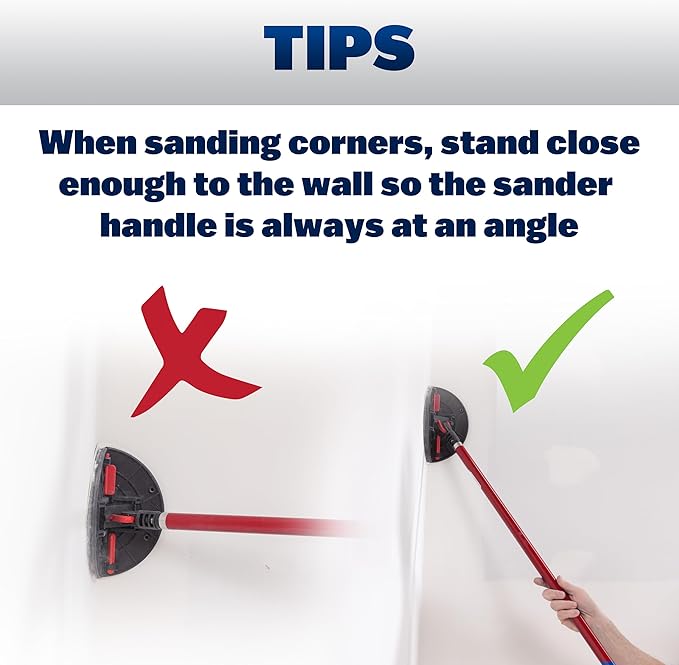WAL-BOARD TOOLS Folding Radial Drywall Sander, Works with Walls and Corners, Made in the USA, FRSHC