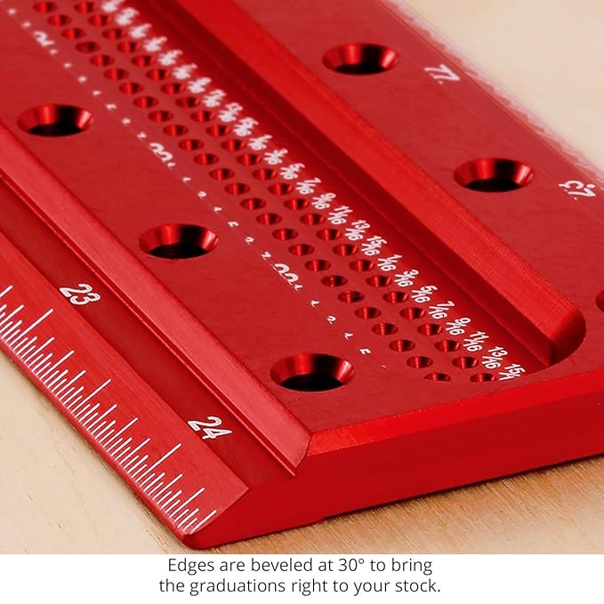 Woodpeckers T Square, 32 Inch, Precision Woodworking T-Square Ruler, Built-in Edge Support, Scribing & Shelf Pin Guides, Rack-It Mount, Made in USA