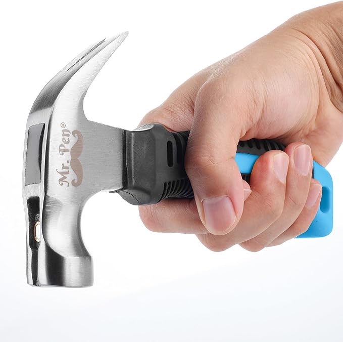 Mr. Pen- 8oz Pastel Blue Camping Claw Stubby Tack Magnetic Nail Hammer for Women and Men