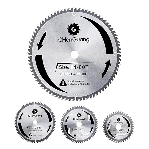 10-inch 80-Tooth Carbide-Tipped Saw Blade High-Performance Professional Saw Blade Specifically Designed for Wood Cutting Woodworking Circular Saw Blade