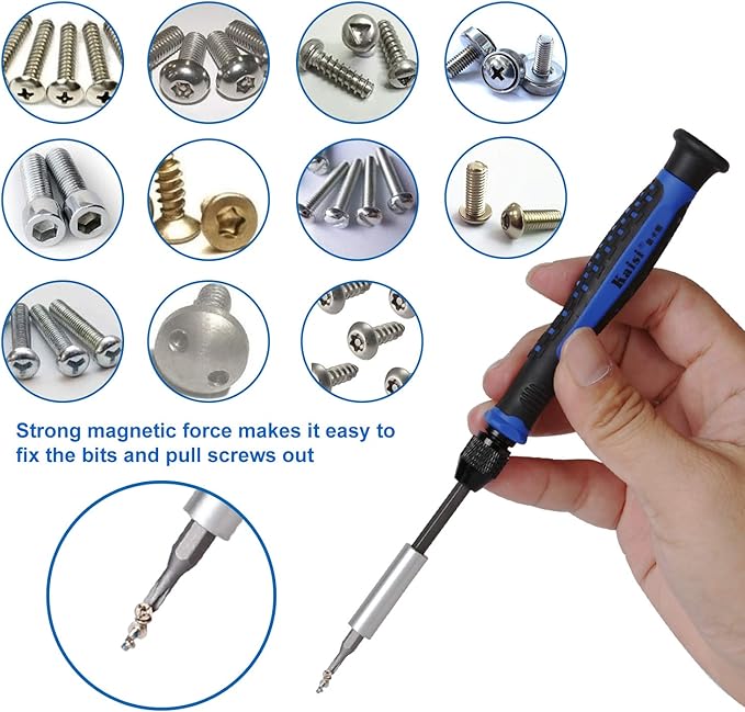 Kaisi 136 in 1 Electronics Repair Tool Kit Professional Precision Screwdriver Set Magnetic Drive Kit with Portable Bag