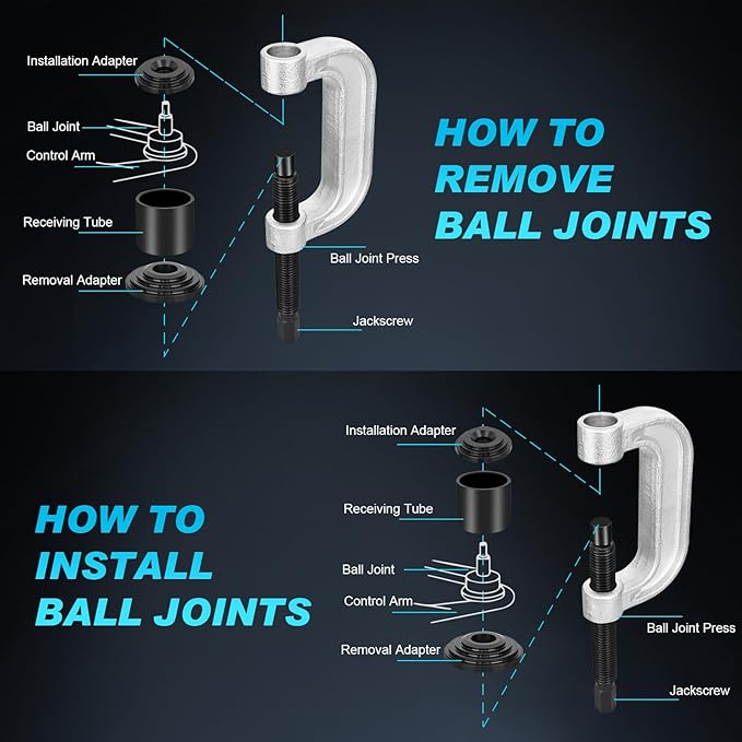 Nilight Ball Joint Press kit with 4x4 Adapters, Ball Joint Remove and Install Tools, 10 PCS Ball Joint Service Kit for Most 2WD and 4WD Cars and Light Trucks