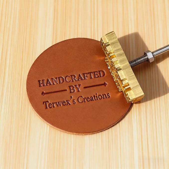 Terwex Custom Electric Branding Iron for Wood, Personalized Branding Irons Tip, Wood Burning Tool Leather Branding Iron, Woodworking Tools for DIY Crafts Handmade Lovers Gifts(Brass Stamp Head)