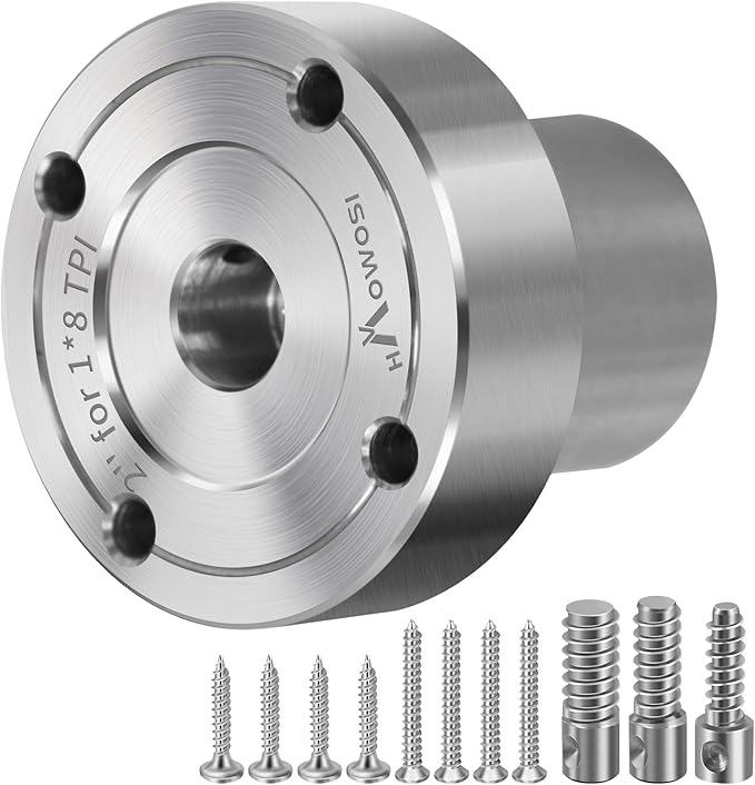 2" Steel Wood Lathe Faceplate,Faceplate for Wood Lathe,Lathe Face Plate Fit for 1" x 8TPI Spindle with Screwchuck