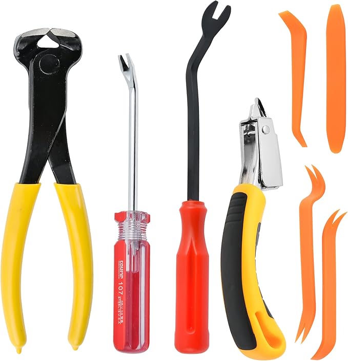 8 Pcs Upholstery and Construction Staple Remover, Tack and Nail Puller for Easily Removing All Kinds Staples, Carpet Remover for Furniture Floor Photo Frame Carton