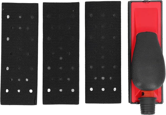 Adjustable Hand Sanding Block, Brushed Chassis Hand Sander with Dust Extraction, Ideal for Woodworking, Home Cleaning, ABS Material