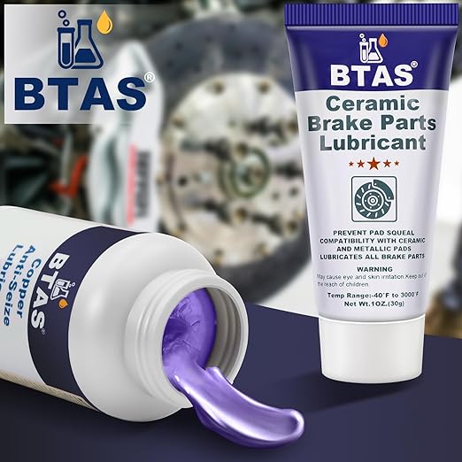 Brake Grease for Brake Parts Lubricant,Caliper Sliding Pin and Pad Lube,Silicone Brake Grease of High Temp Synthetic Ceramic 1oz