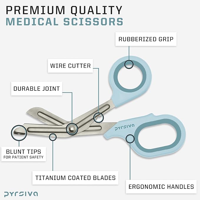 Trauma Shears ??7.5" Titanium-Coated Stainless Steel Bandage Scissors for Nurses, EMTs & Doctors | Professional Medical Shears for First Responders & Wound Care