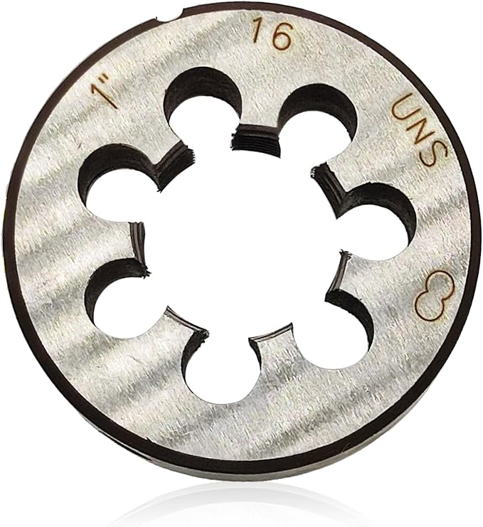 Lzcdelyxiao 1"-16 Die UNC 1"-16 TPI Right Hand Nominal Diameter 1" Thread Per Inch 16 Fin Thread Tolerance Grade 2B Right Hand Thread High Speed Steel HSS
