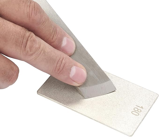 Trend Enterprises Trend 3-Inch Double-Sided Diamond Sharpening Stone, 180 & 300 Grit, Credit Card Sized Honing Stone with Storage Wallet, DWS/CC/CX