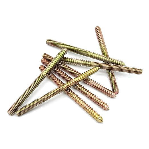 8 Pack 5/16-18x 4-1/2 Inch Hanger Bolts 5/16-18" Double Headed Bolts 5/16 Wood Dowel Screw Self-Tapping Screw Hanger Bolts for Furniture Screws Double Screw Threaded Rods Bolt 114.3mm Length