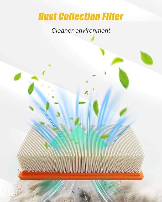 Flat Filter Fit for Bosch VAC090 VAC140 Series Dust Extractor Replace VF130H, Vacuum Filter Only for Dry Dust