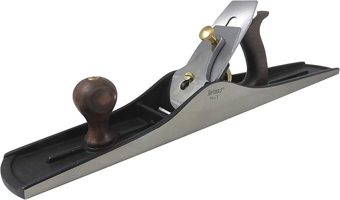 Taytools 469584 Jointer Bench Hand Plane #7, 22 Inch Sole, Ductile Cast Body, Lapped Sides and Bottom, Blade RHC 55-60, Sapele Handle and Tote