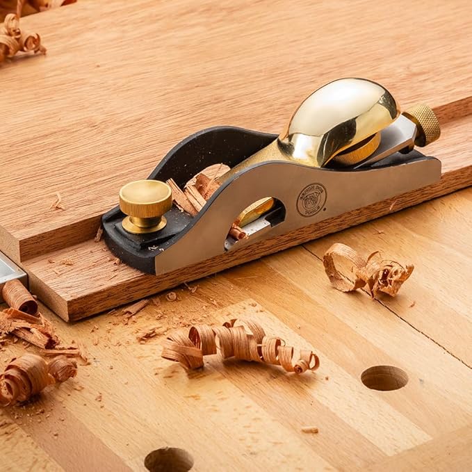 Bench Dog Rabbeting Block Plane – Hand Planer for Wood, Rabbet Plane for Woodworking, Full-Width Blade for Tenons & Clean 90° Corners