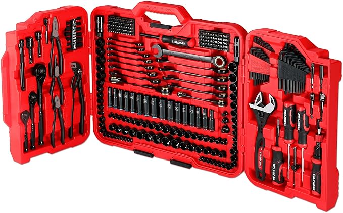 STARWORK TRUE MECHANIC??313-Piece Mechanics Tool Set and Socket Set, Professional SAE/Metric