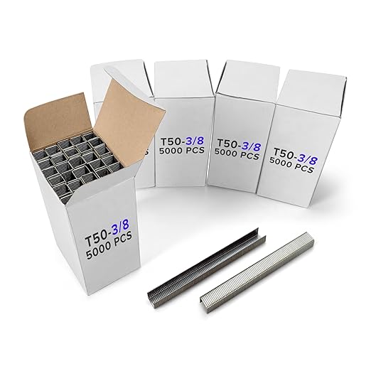 IDL Packaging Heavy Duty Staples for Hummer Tacker HT-9-11, 3/8" x 3/8" x 0.04" (5 Boxes, 25000 pcs) - Non-Rusting Stainless Steel & Zinc-Plated Steel Staples for Wood and More