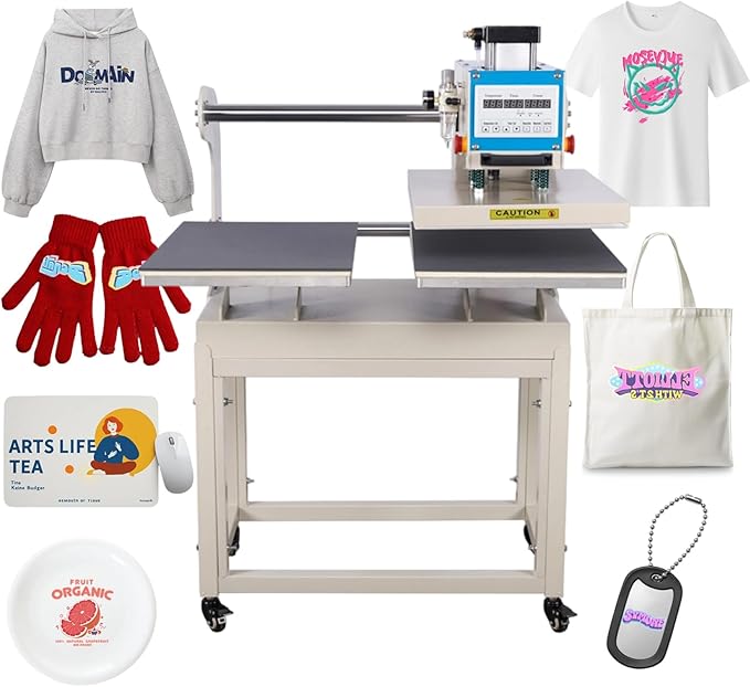 16?쓝24??Commercial Heat Press Machine, Up Sliding, for T-Shirts Garments Bag Textile Curtain, Digital Industrial Sublimation Printer for Sublimation Vinyl Heat Transfer Projects