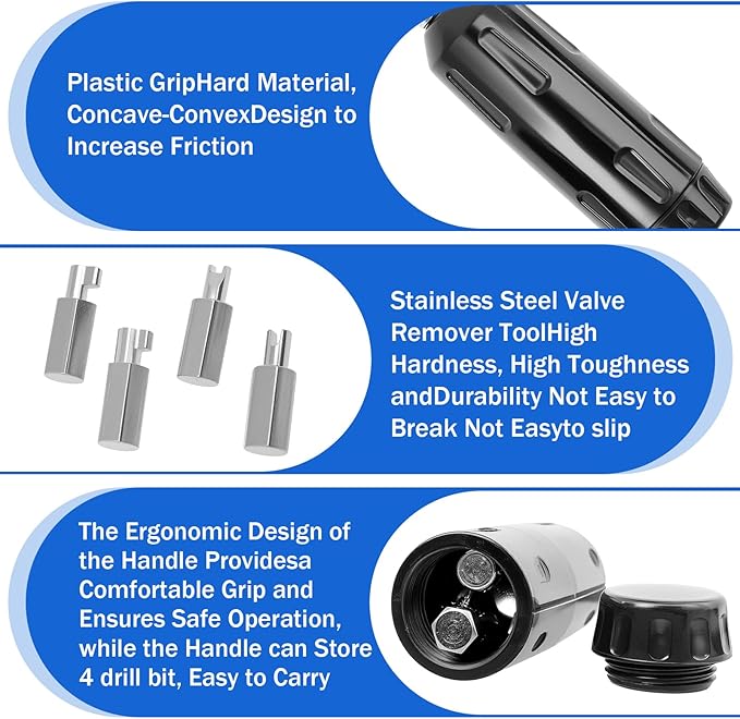 Shield Locking Caps Multi Key Tool, Universal Locking Cap Key for Refrigerant Safety Caps, for J/B Sheild, SHIELD, C&D, NOVENT Locking Caps
