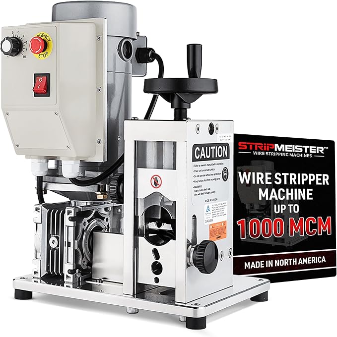 Automatic Wire Stripping Machine ??StripMeister E1000 Electric Heavy?멏uty Wire Stripper for Copper & Aluminum Cables up to 1??/4?? Industrial?멒rade, Jam?멑ree Design