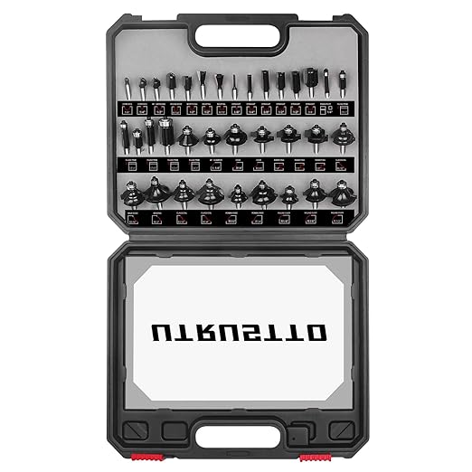 Router Bits 1/4 Inch Shank 35 Pieces, Tungsten Carbide 1/4" Router Bit Set, for Professional and Beginners Carpenter