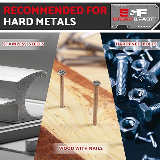 S&F STEAD & FAST Oscillating Tool Blade Carbide, Multitool Blades Industrial-Strength, Universal Fit for Quick Release, Oscillating Saw Blades for Hard Metal, Nails, Screws, Bolts, 4-Pack