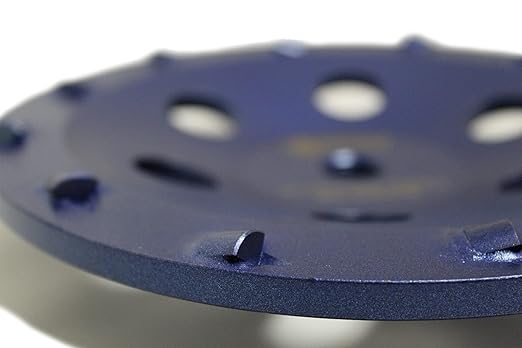 DT-CW-7-PCD-12SEG-T Threaded 7 Inch 12 Segment 1/4 Round PCD Concrete Grinding Cup Wheel Grinding, Preparation, & Removing Coating