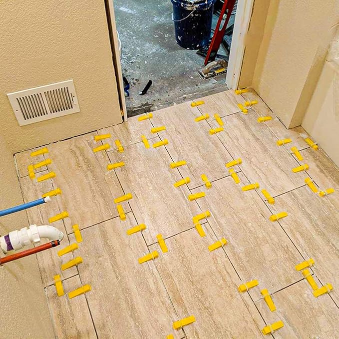 1/32 Inch Tile Leveling System Kit - 1500 Spacers & 300 Reusable Wedges with Floor Tiles Pliers - Professional Stone & Ceramic Tile Installation Tools(300+1500, 1/32)