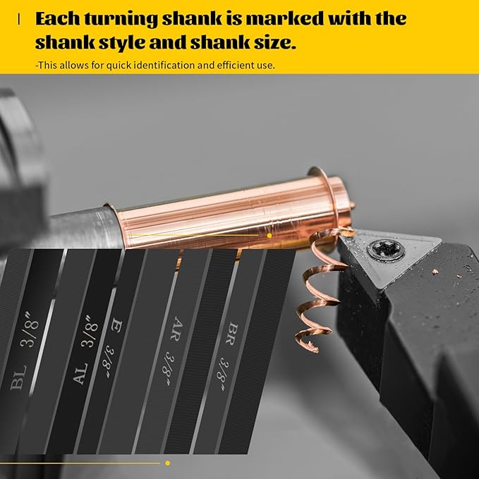 Metal Lathe Cutting Tools,5 Sets of 3/8" Carbide Metal Cutting Tool Bits Kit,Indexable Lathe Turning Tool,Carbide Lathe Tools For Metal