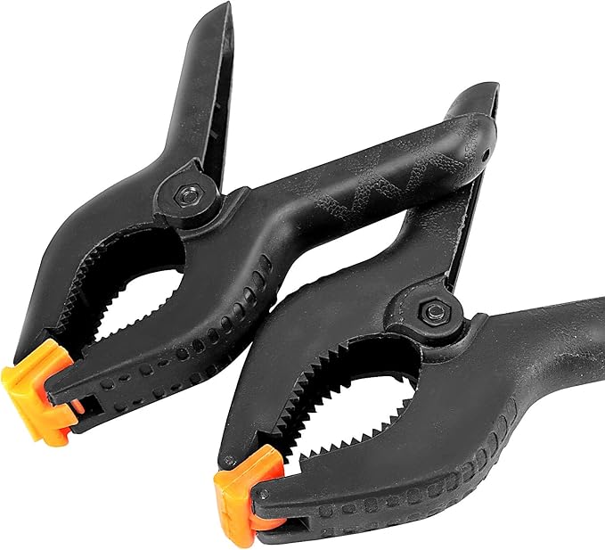 ZOENHOU 4.5 Inch 20 PCS Spring Clamp Set, Nylon Plastic Clips Heavy Duty Clamp with Flexible Jaw Pad and Anti-slip Handles for Woodworking Backdrop Photo Studio Craft DIY Art