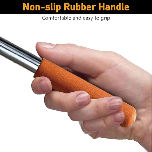Telescoping Magnetic Sweeper Pickup Tool, 40” Extendable Magnet Stick with 35 LB Pull Capacity, Strong Handheld Magnet Pick up Tool for Retrieving Nails, Screws and Metal Objects, Orange