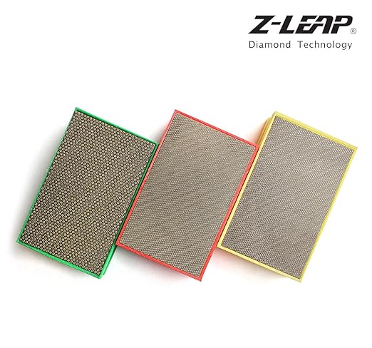 Diamond Hand Polishing Pads 3-Pcs Set for Granite Marble Concrete Glass Sanding Block