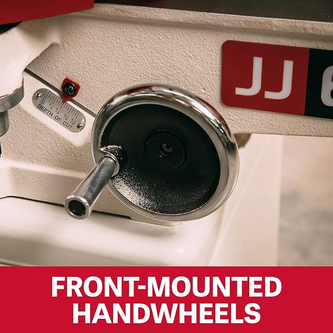 JET 6-Inch Long Bed Jointer, Helical Cutterhead, 1 HP, 115/230V 1Ph (JJ-6HHDX)