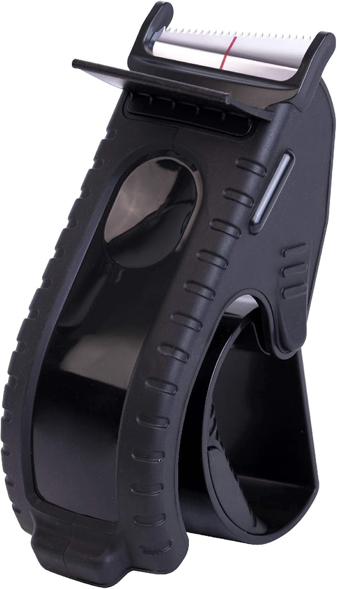 Heavy Duty Shipping Tape Dispenser: TENDO째 Premium Line ??Reusable, Replaceable, Eco-Friendly 2?쇺?Master Piece Dispenser for Pros with Patented 10째 Sloped Chromium Blades - P-2200 (4th Gen.)_Black