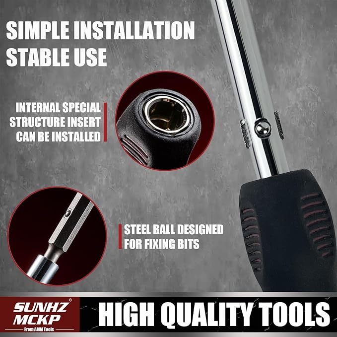 SUNHZMCKP 18-in-1 Screwdriver, Portable screwdriver set, Slotted/Philips/Pozi/Torx/Square Multi-Purpose Screwdriver and Magnetizer Demagnetizer with Storage bag