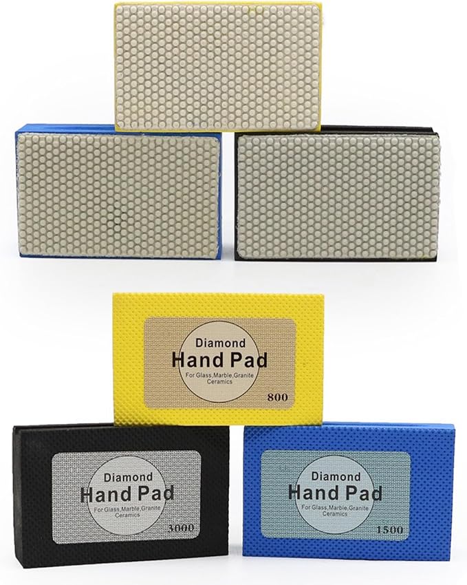 800 Grit Diamond Polishing Sanding Block for Granite Marble Glass - Handheld Grinding Pad