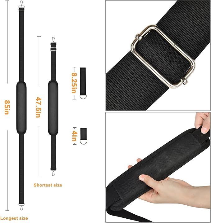 Universal Shoulder Strap for Leaf Blower & String Trimmer, Compatible with WOLFMEN for EGO Power+ for Worx for LAZYBOI for LEAPUL for DEWALT for MZK for Greenworks for Black+DECKE (1, Balck)