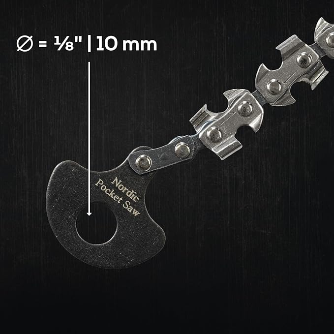 Nordic Pocket Saw Double Sided Chain - 32" Sawchain for High Limb Rope Saw with 43 teeth on each side - Bi-directional teeth cuts in both directions