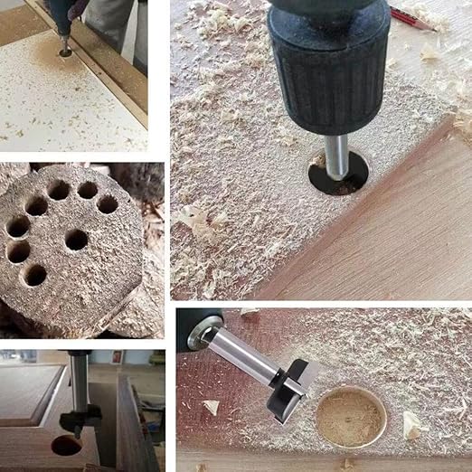 Forstner Drill Bits 12mm (15/32 inch) Tungsten Carbide Wood Hole Saw Auger Opener Woodworking Drilling Tool Wood Cutter