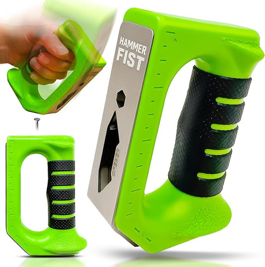 Hammer Fist Adaptive Multi Tool, Ergonomic & Lightweight Hammer with 3 Strike Angles, Built-in Hex Drive, Nail Puller, Bottle Opener & Ruler, Ideal for Tight Spaces, DIY Projects & Father?셲 Day Gifts