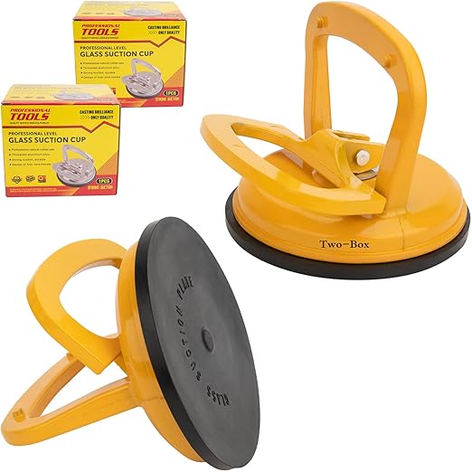 ASDFGHT Glass & Tile Suction Cup Lifter, Heavy Duty Aluminum, for Lifting Moving Glass, Tiles, Mirror, Granite, Fix Gap Laminate Floors (2Pack)
